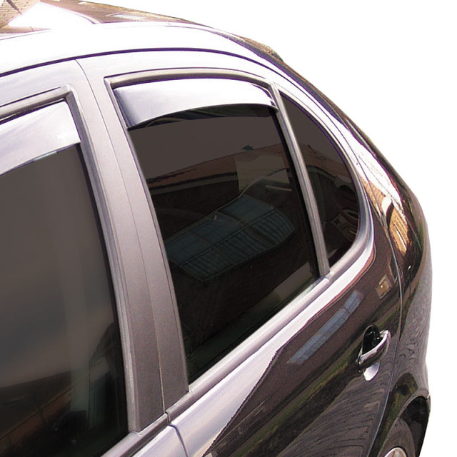Zijwindschermen Master Dark (achter) passend voor Opel Agila 5 deurs 2008- / Suzuki Splash 5 deurs 2008-