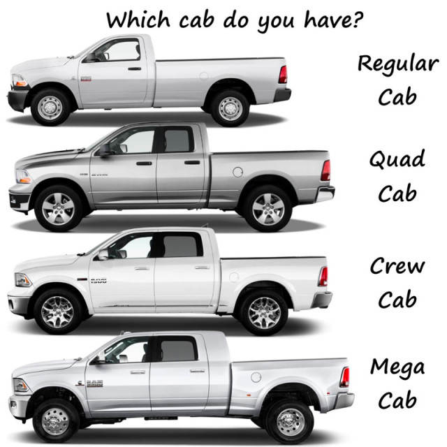 Zijwindschermen Dark  Dodge Ram Quad/Crew Cab 2009-2019